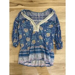Women's FREE PEOPLE Multicolor Floral Tunic size Small
